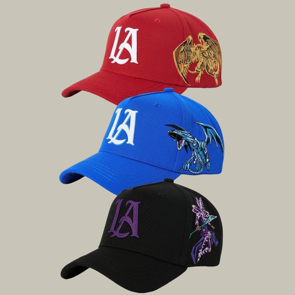 YoungLA x Yu-Gi-Oh! Hat Collection Set 9036 Snapback Anime LA Cap Red Blue Black